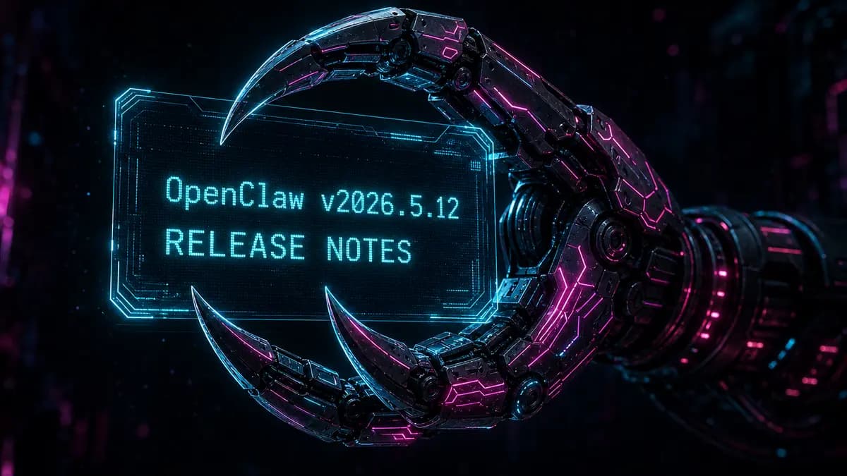 Hero image for OpenClaw v2026.5.12 release article