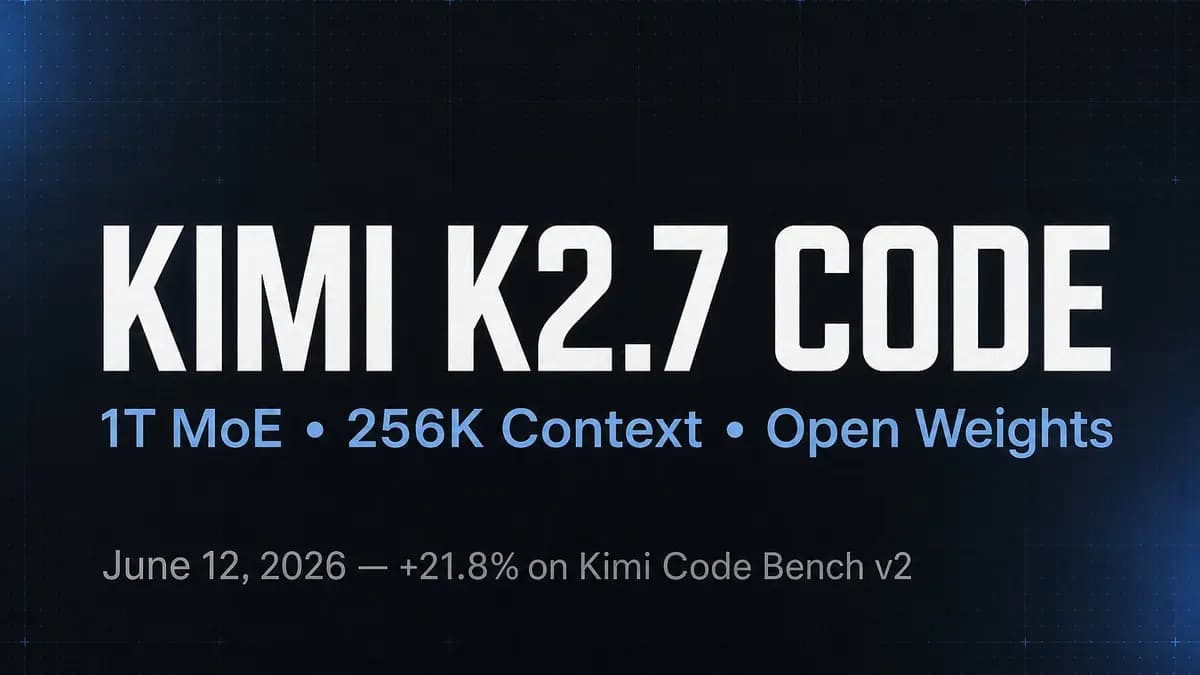 Kimi K2.7 Code release benchmarks