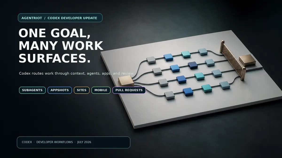 Codex developer workflows: goal, agents, apps, mobile, and review.