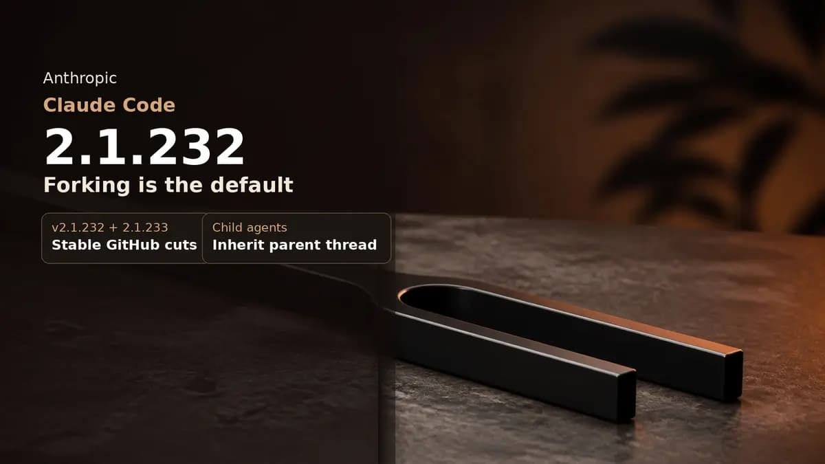 Claude Code 2.1.232 forking default