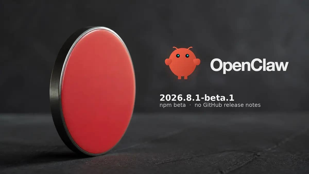 OpenClaw 2026.8.1-beta.1 official mark