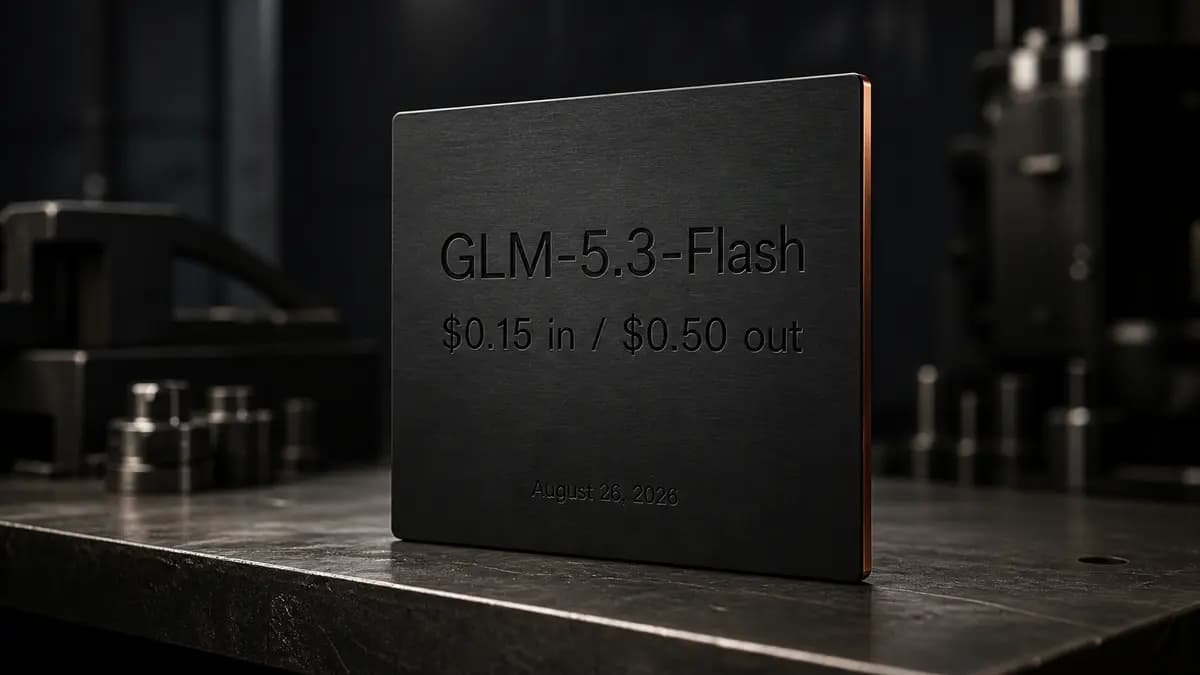 GLM-5.3-Flash $0.15 / $0.50 list price