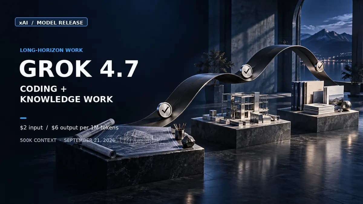 Grok 4.7 long-horizon coding model